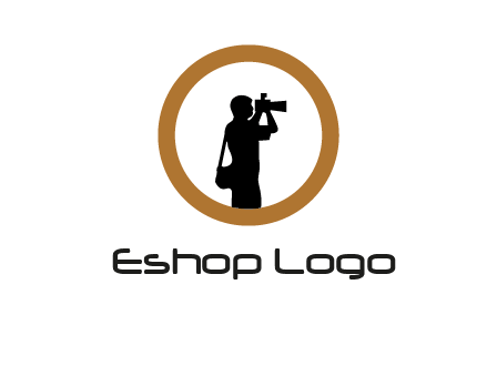 photographer in circle logo