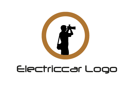 photographer in circle logo