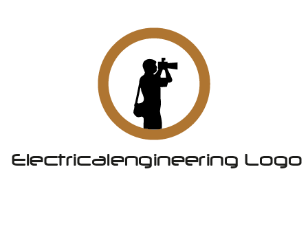 photographer in circle logo