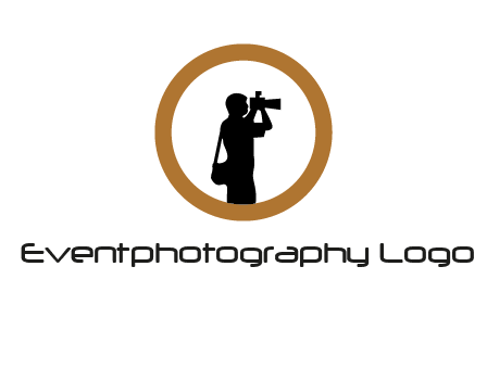 photographer in circle logo