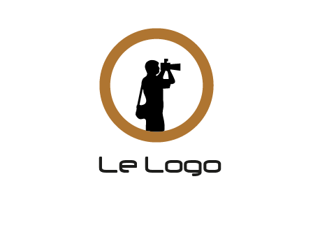 photographer in circle logo