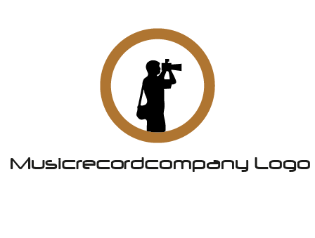 photographer in circle logo