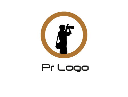 photographer in circle logo