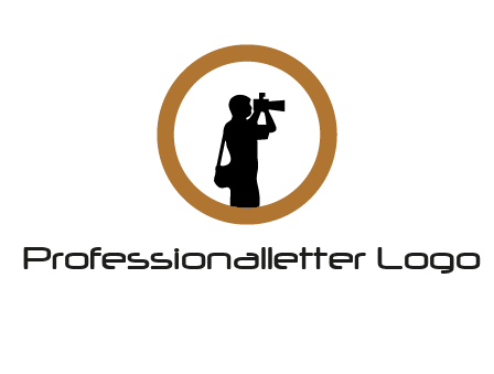 photographer in circle logo