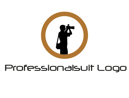 photographer in circle logo