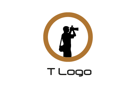 photographer in circle logo