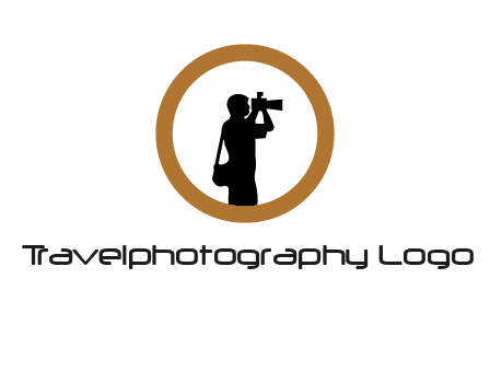 photographer in circle logo