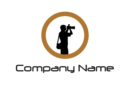 photographer in circle logo