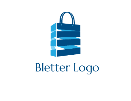 3D shopping logo