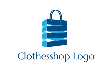 3D shopping logo