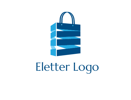 3D shopping logo