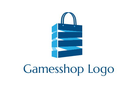 3D shopping logo