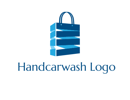 3D shopping logo