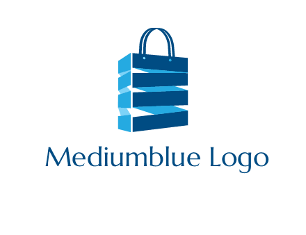 3D shopping logo