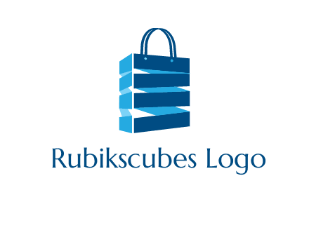 3D shopping logo