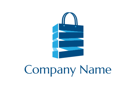 3D shopping logo