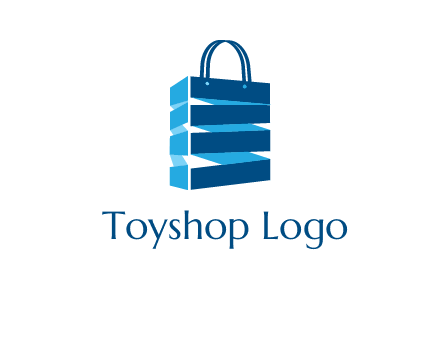 3D shopping logo