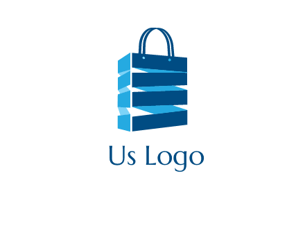 3D shopping logo