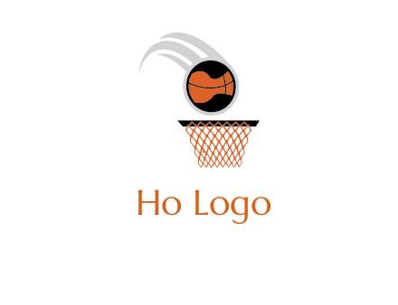 basketball icon in sports logo