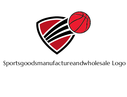 basketball shooting out of shield logo