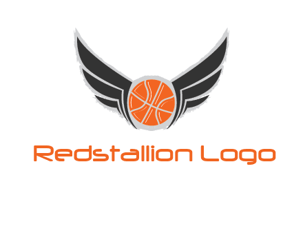 basketball with wings logo