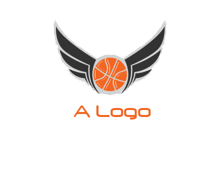 basketball with wings logo