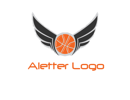 basketball with wings logo