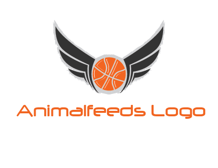 basketball with wings logo