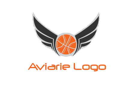 basketball with wings logo