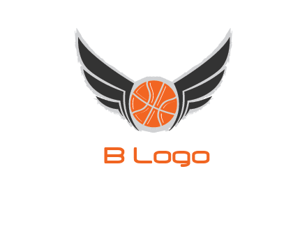 basketball with wings logo