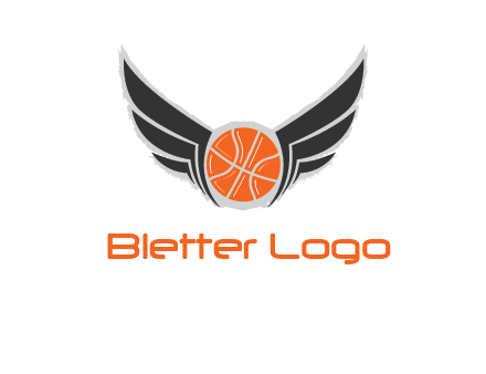 basketball with wings logo