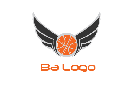 basketball with wings logo