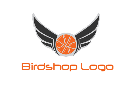 basketball with wings logo