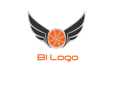 basketball with wings logo