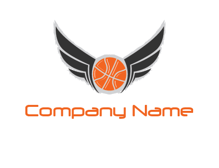 basketball with wings logo