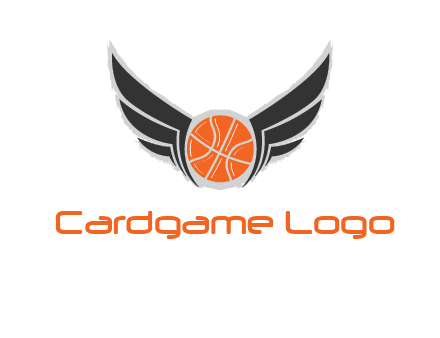 basketball with wings logo