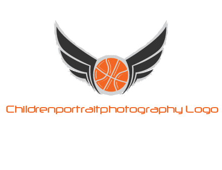 basketball with wings logo