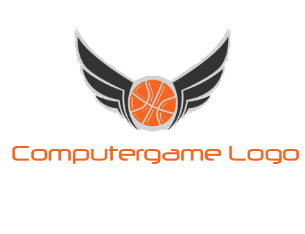 basketball with wings logo