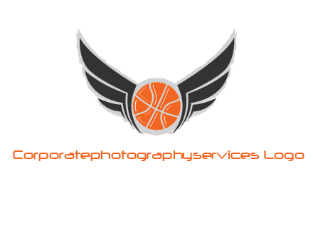 basketball with wings logo