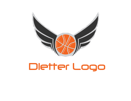 basketball with wings logo