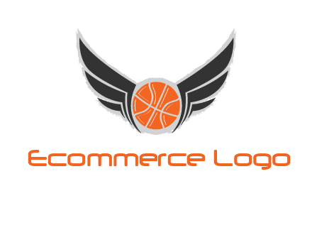 basketball with wings logo