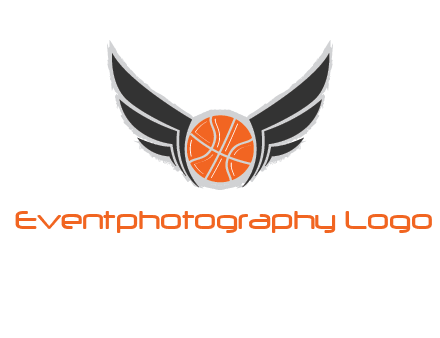 basketball with wings logo