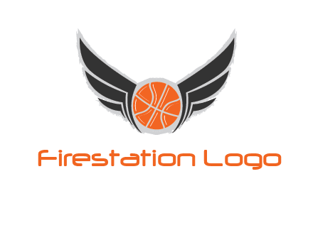 basketball with wings logo