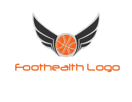 basketball with wings logo