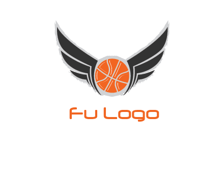 basketball with wings logo