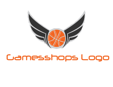 basketball with wings logo