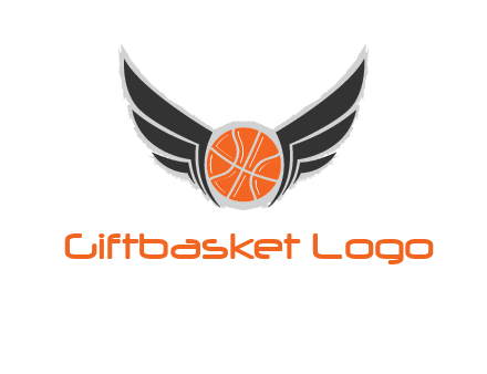 basketball with wings logo