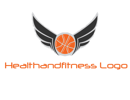 basketball with wings logo