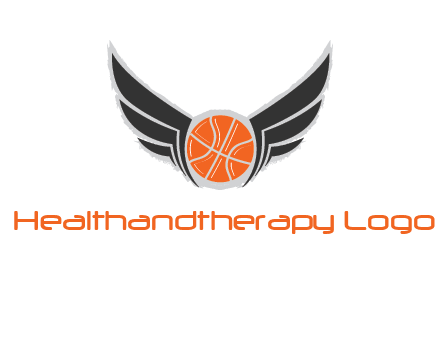 basketball with wings logo