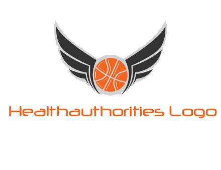 basketball with wings logo